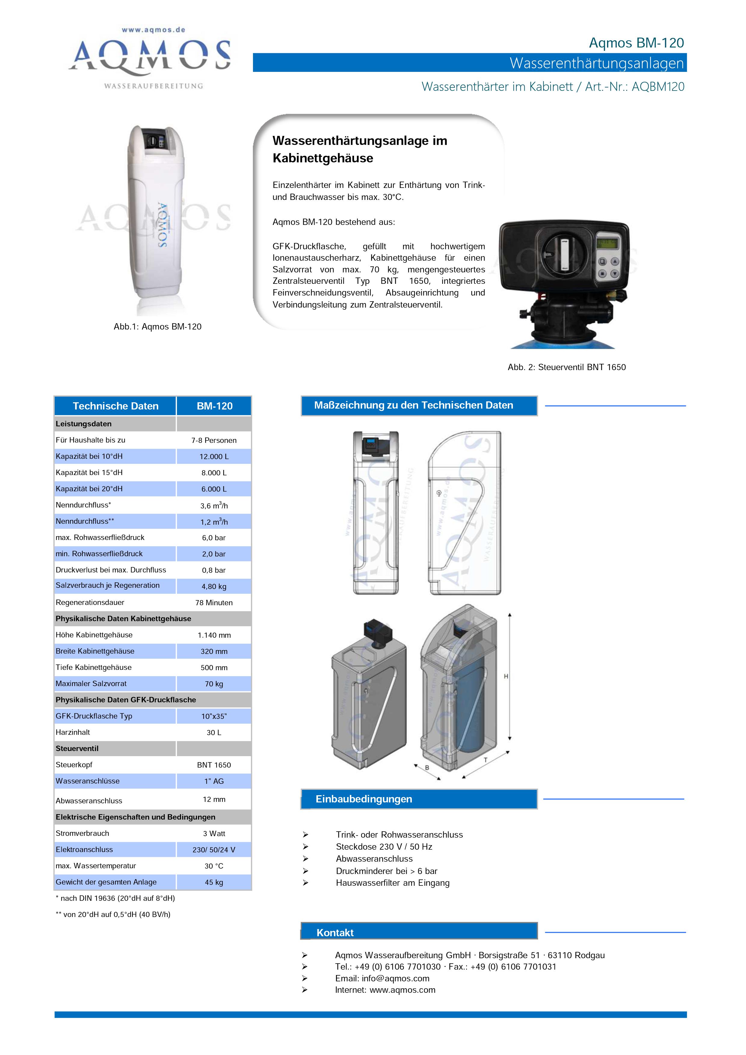 Wasserenthärtungsanlage Enthärtungsanlage Entkalkungsanlage Kalk Filter BM-120 